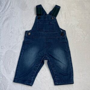George denim blue 0-3 month overalls